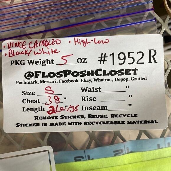 Vince Camuto Black & White Floral Small Hi-Lo Sleeveless Top - Picture 11 of 11